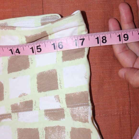 BP. Brown Yellow & White High Rise Checkered Biker Shorts Women's Size 1X - Picture 6 of 8